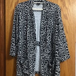 animal print light weight over jacket